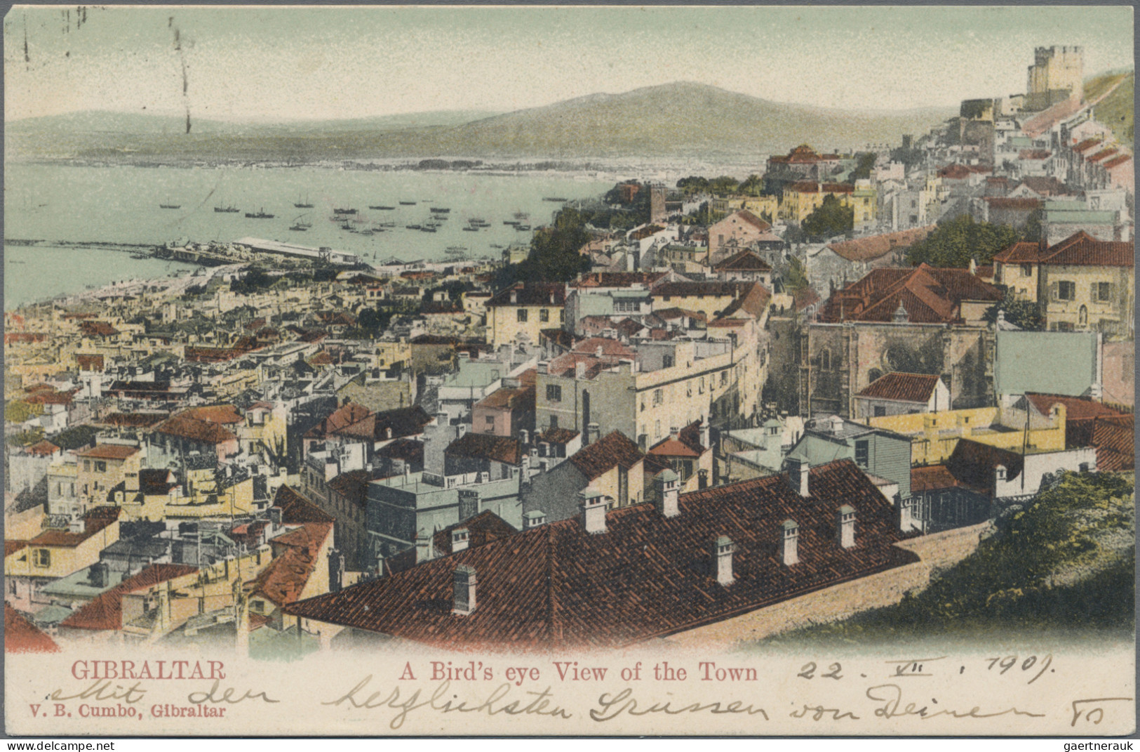 Gibraltar: 1840/1940's: 18 covers, postcards and postal stationery items sent fr