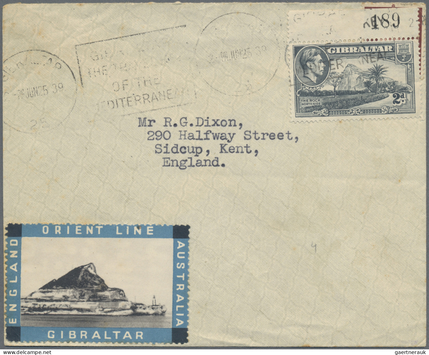 Gibraltar: 1840/1940's: 32 covers, postcards and picture postcards from Gibralta