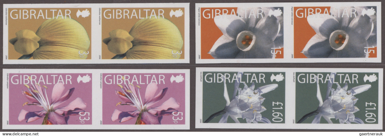 Gibraltar: 2001/2014. Collection Containing 1562 IMPERFORATE Stamps (inclusive S - Gibilterra