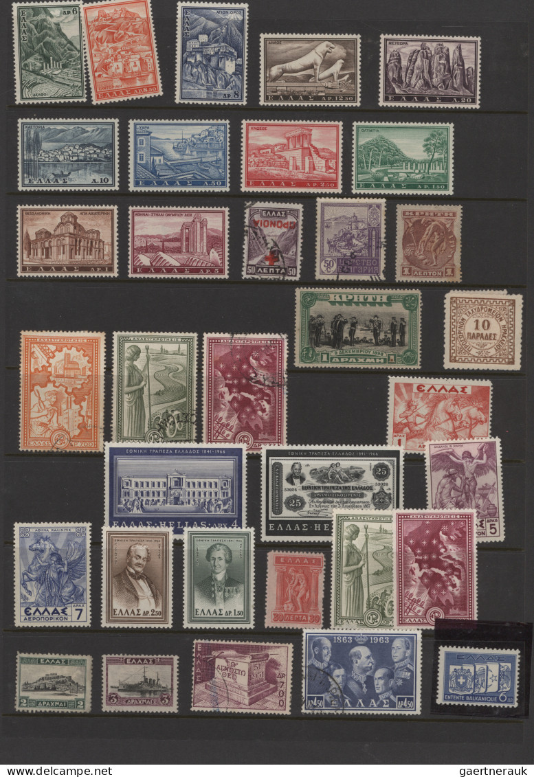 Greece: 1900/1980 (ca.), Mainly Mint Collection/assortment On Stockpages With Se - Gebruikt