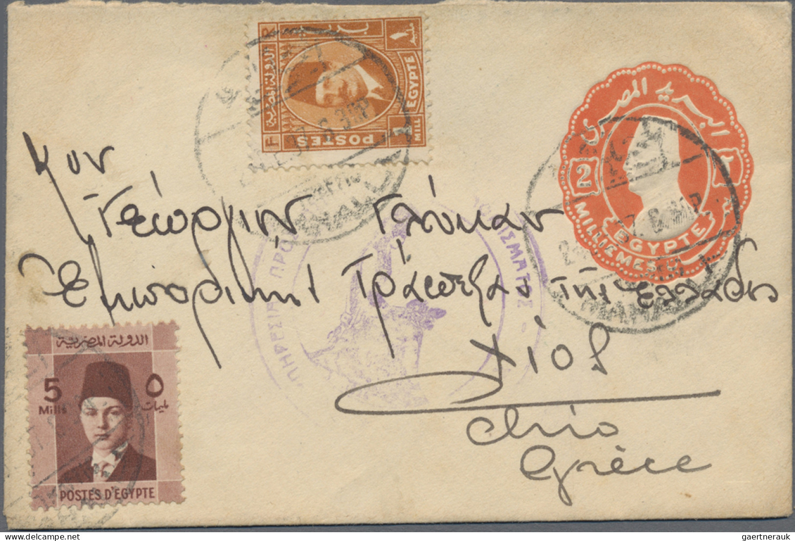 Greece: 1936/1941, Assortment Of 45 Covers/cards (14 To Foreign Destinations And - Covers & Documents