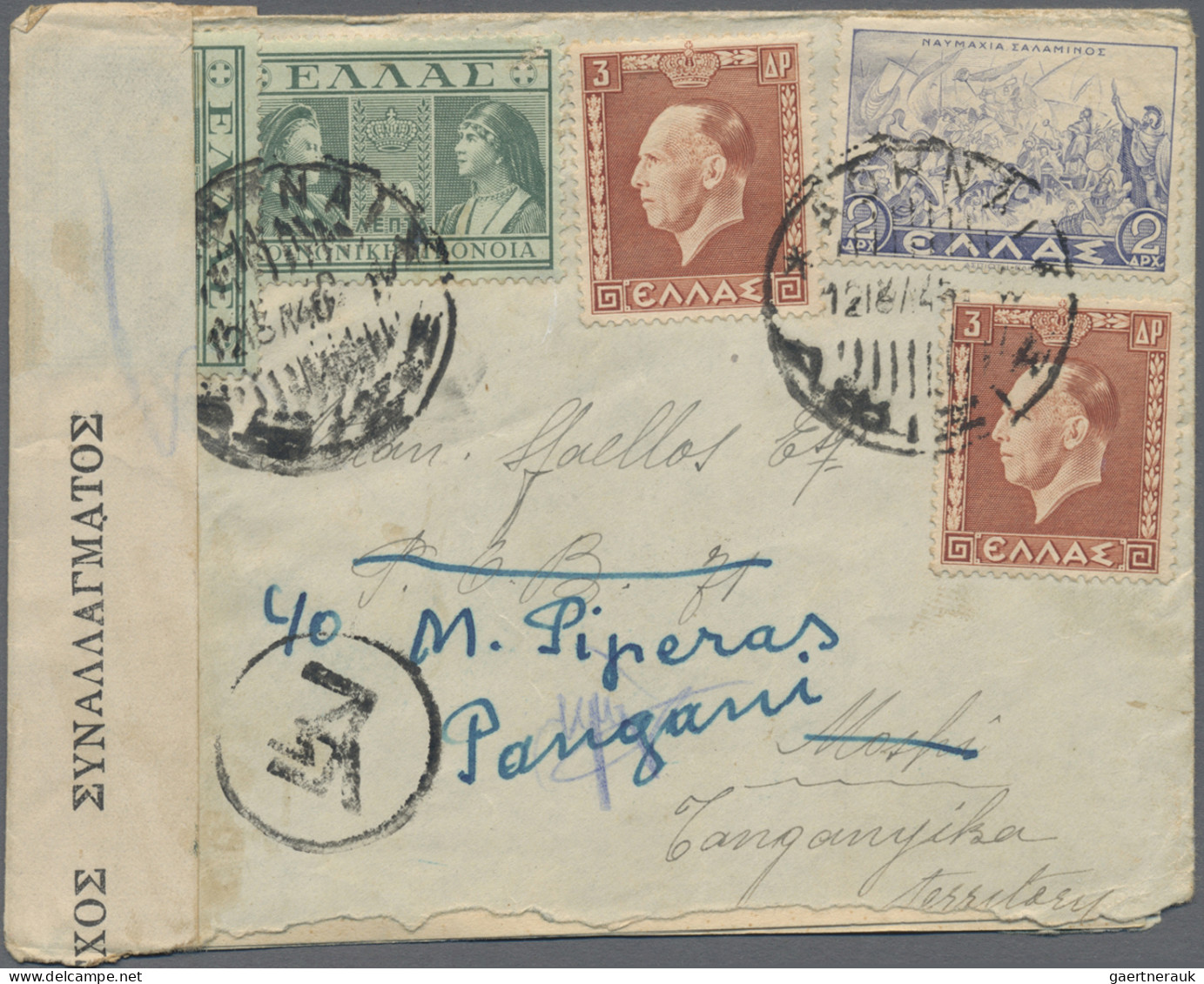 Greece: 1936/1941, Assortment Of 45 Covers/cards (14 To Foreign Destinations And - Covers & Documents