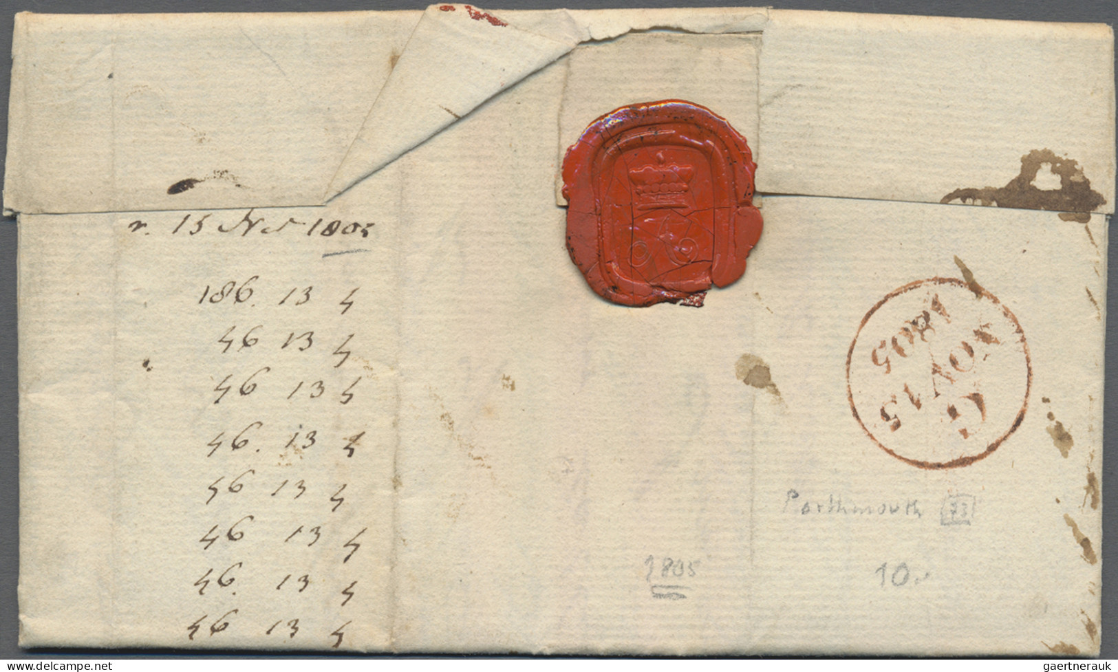 Great Britain -  Pre Adhesives  / Stampless Covers: 1790/1850 (ca.), assortment