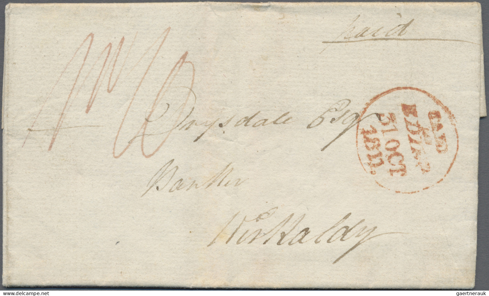 Great Britain -  Pre Adhesives  / Stampless Covers: 1790/1850 (ca.), assortment