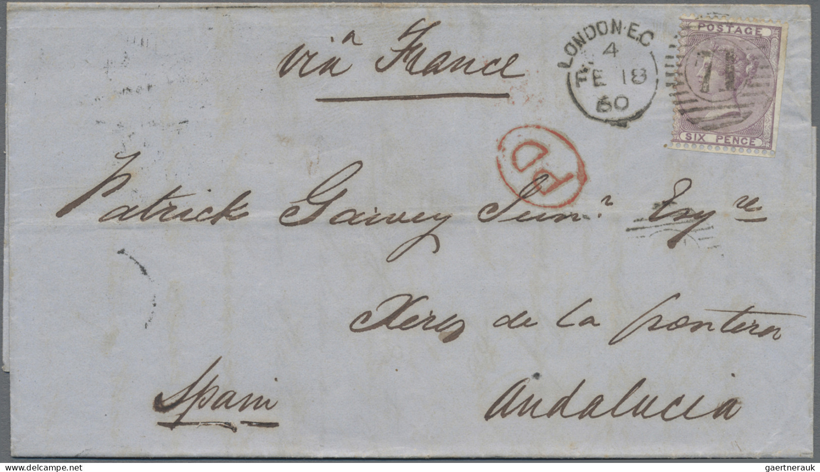 Great Britain: 1836/1900 ca.- Destination SPAIN: Group of 15 letters, covers and