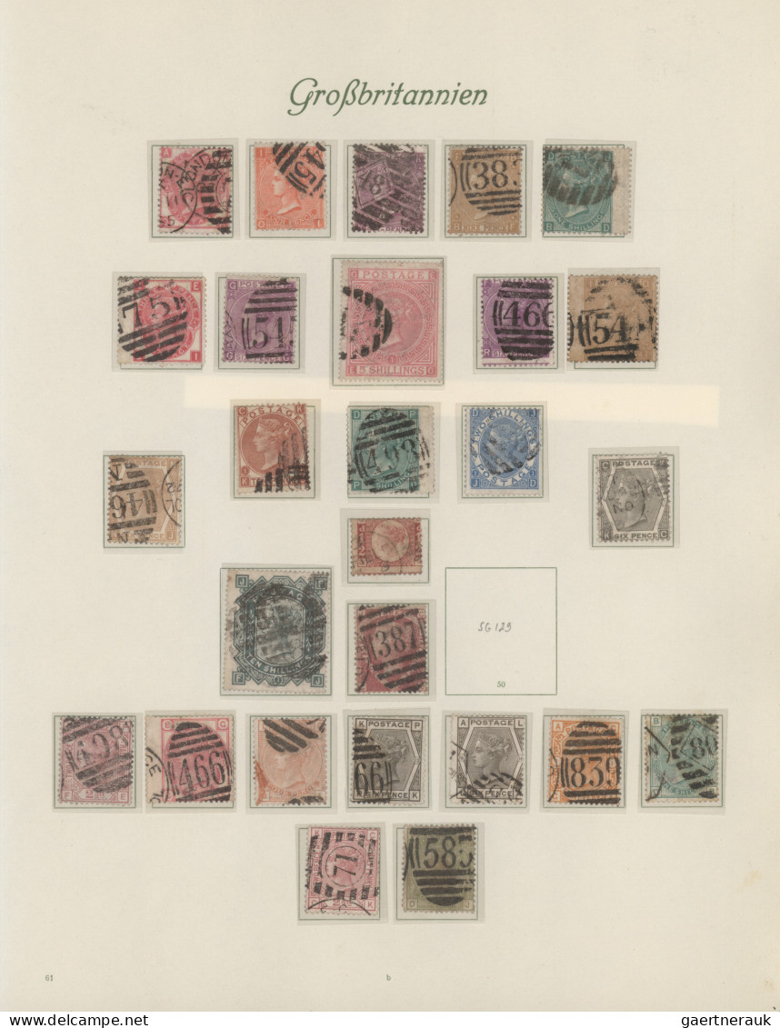 Great Britain: 1840/1950, Used Collection In A Borek Binder, Slightly Varied Con - Oblitérés