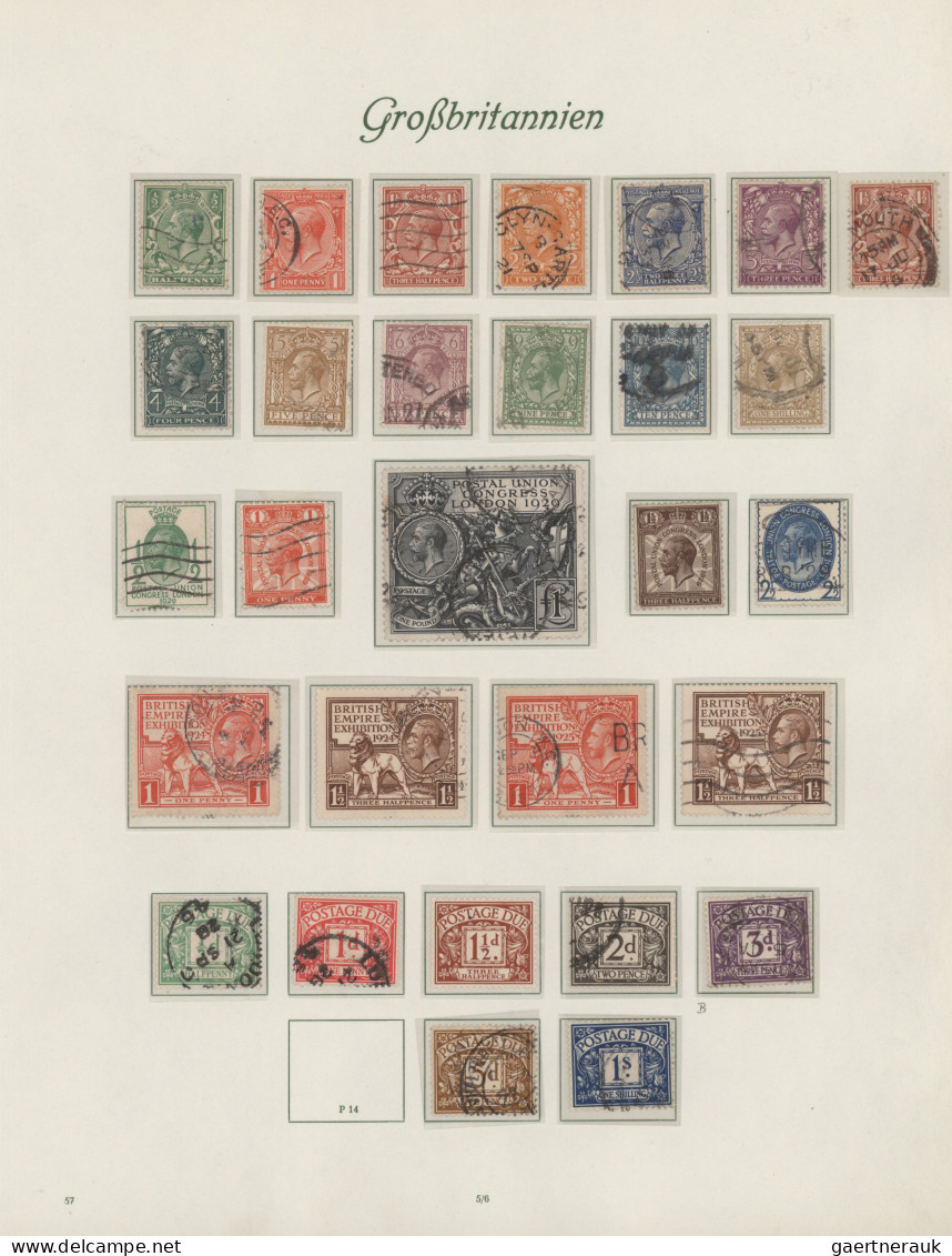 Great Britain: 1840/1950, Used Collection In A Borek Binder, Slightly Varied Con - Usados