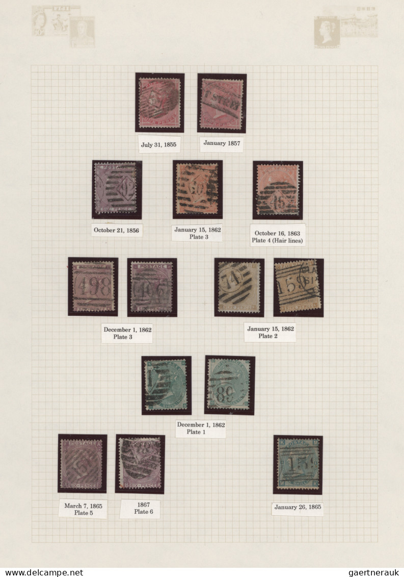 Great Britain: 1855/1882, Surface-printed Issues, Used Collection Of 79 Stamps, - Oblitérés