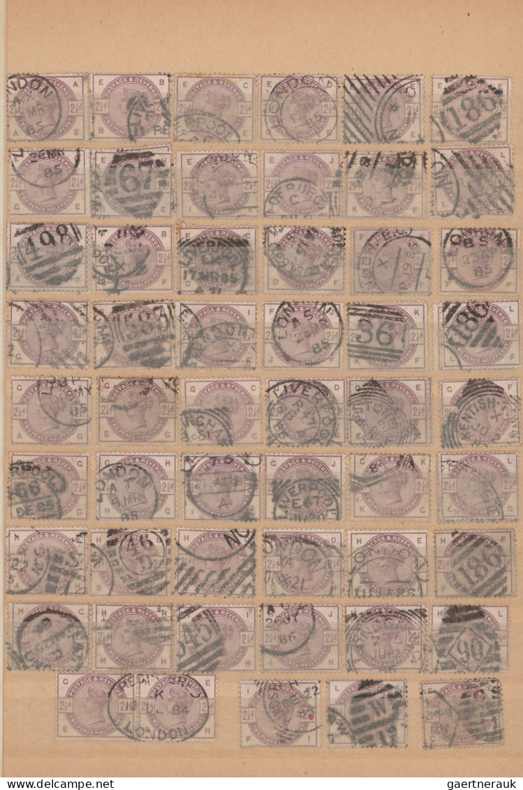 Great Britain: 1880/1884, PLATE RECONSTRUCTIONS, 1d. Venetian Red (SG 166) 190 U - Used Stamps