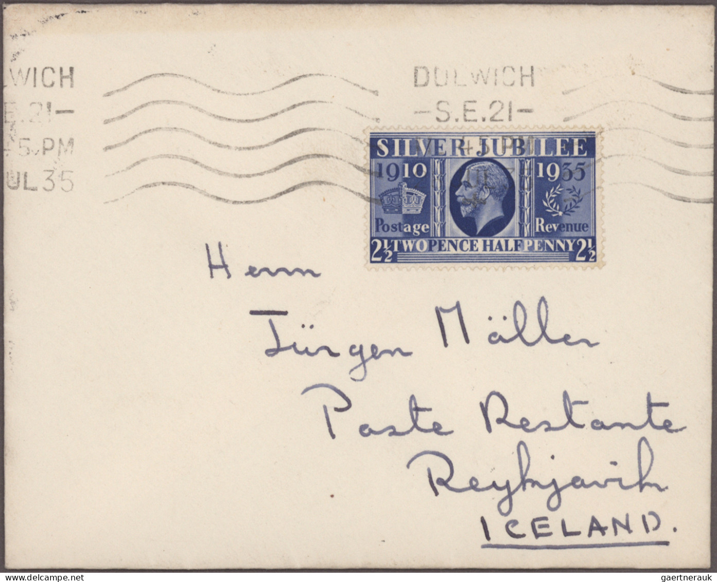 Great Britain: 1905/1957, Lot Of Eleven Covers/cards To Destinations Abroad Show - Brieven En Documenten