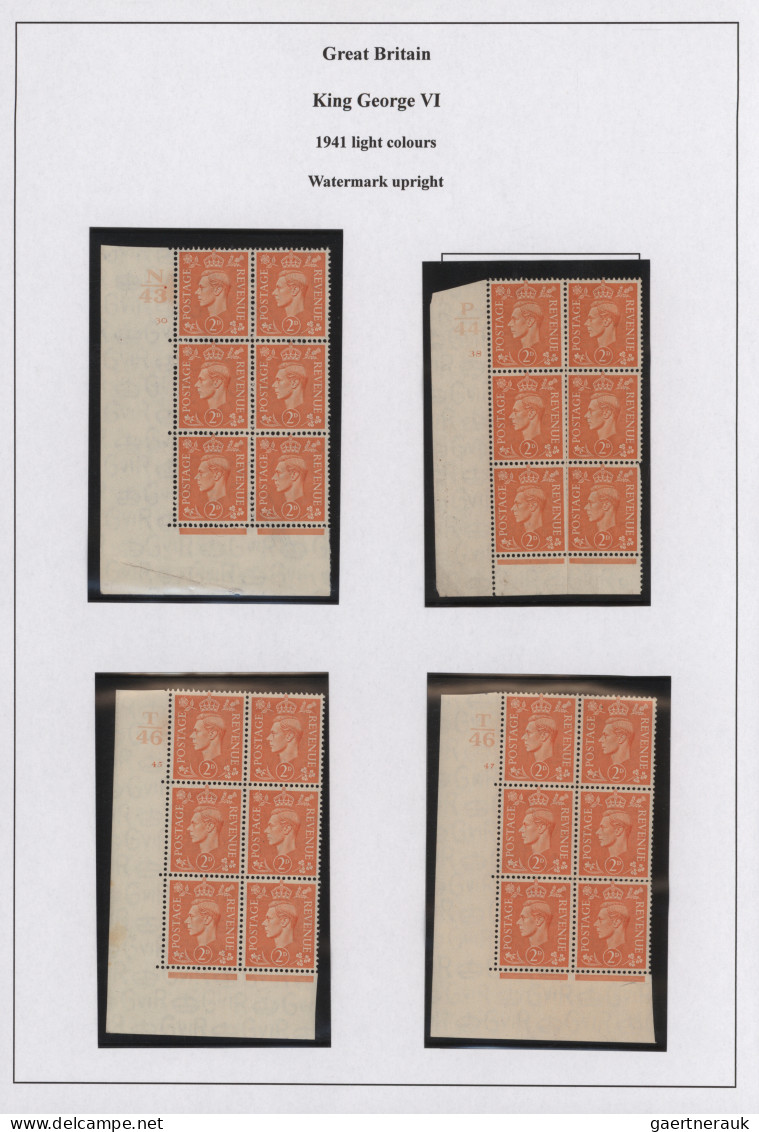 Great Britain: 1941/1951, KGVI, Specialised Mint Collection Of Apprx. 277 Stamps - Nuevos