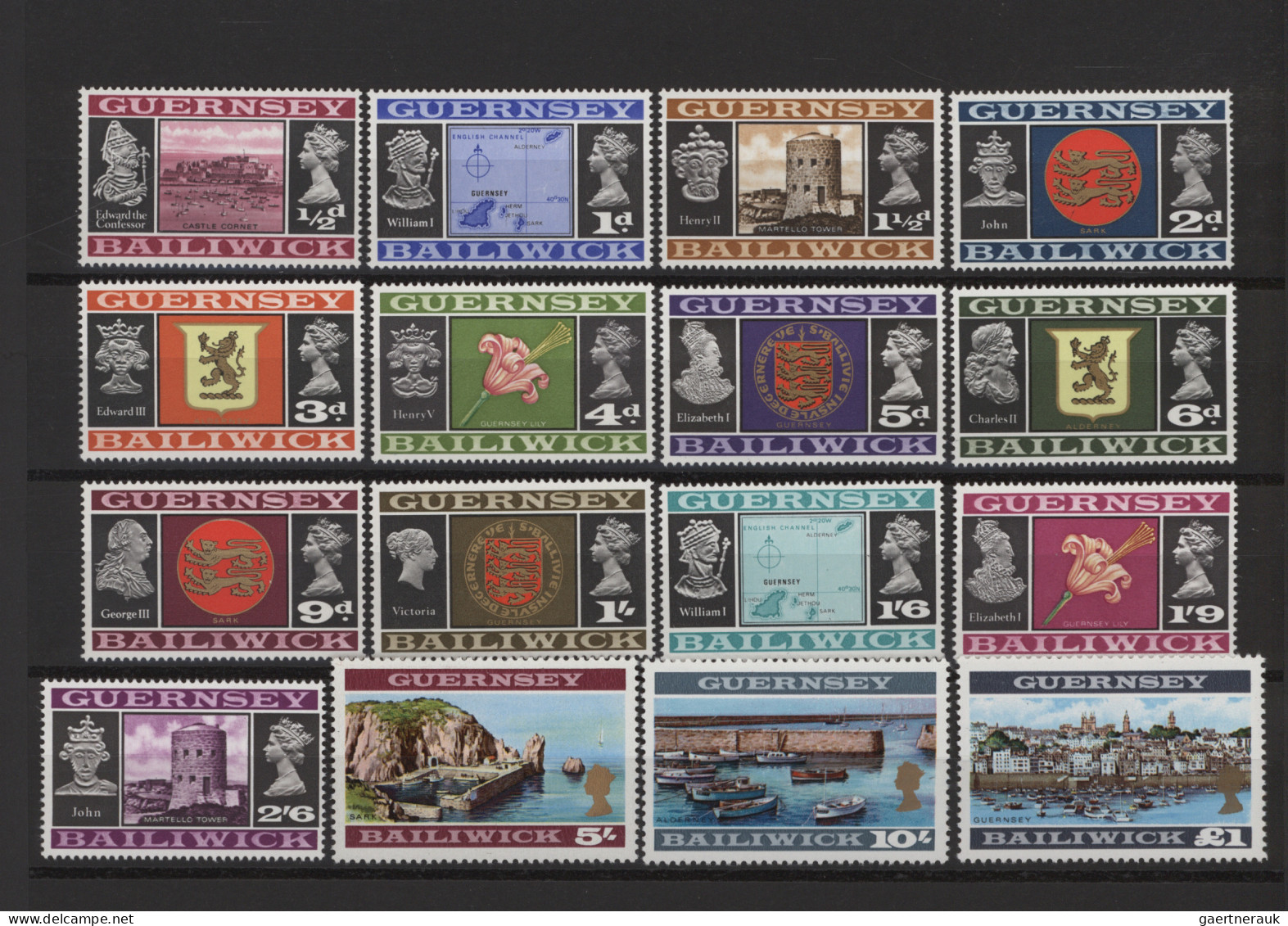 Chanel Islands: 1922/1985, Channel Islands and Ireland, MNH accumulation on more