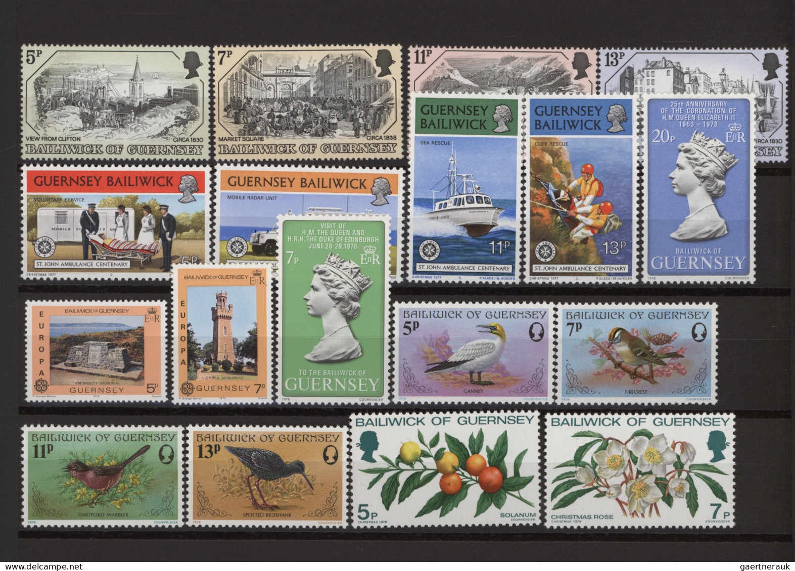 Chanel Islands: 1922/1985, Channel Islands and Ireland, MNH accumulation on more