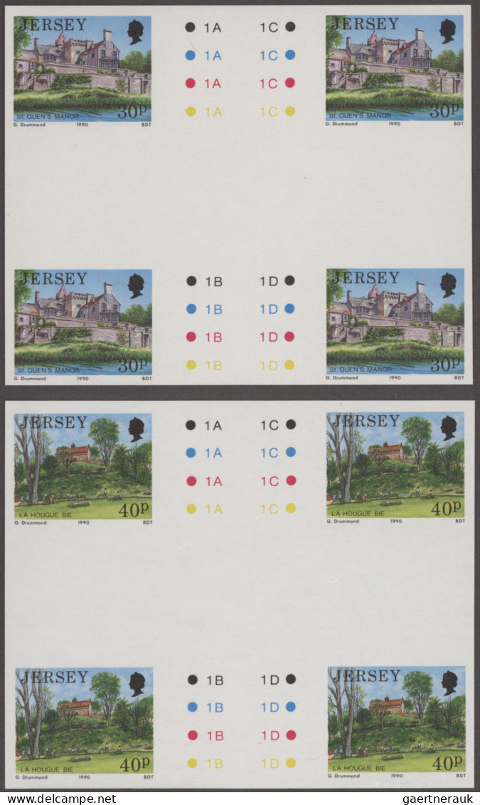 Jersey: 1989/1999. Collection Containing 21924 IMPERFORATE Stamps And 1 IMPERFOR - Jersey