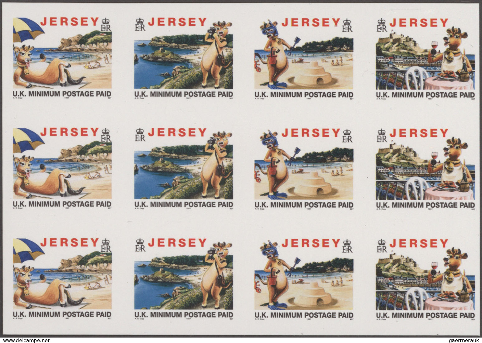 Jersey: 1989/1999. Collection Containing 21924 IMPERFORATE Stamps And 1 IMPERFOR - Jersey