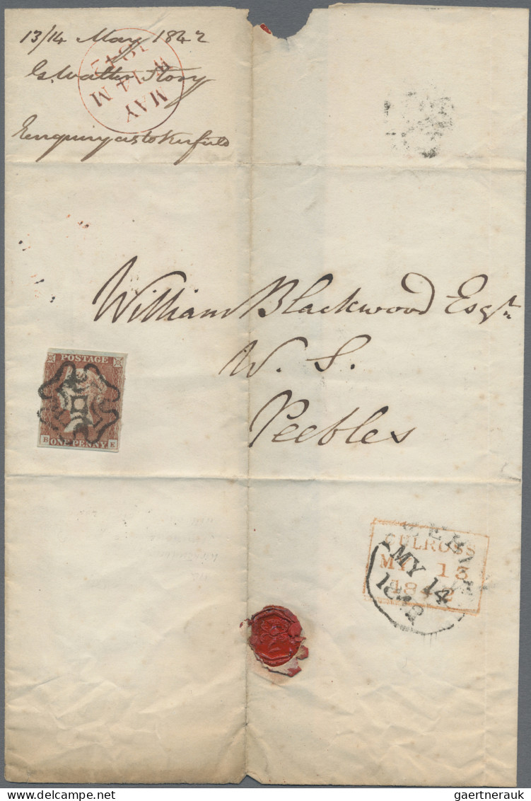 Great Britain - post marks: 1840/1844 ca., Distinctive MALTESE CROSSES, selectio