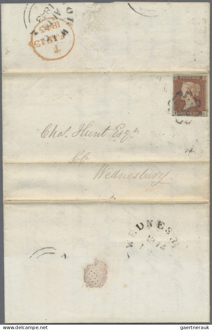 Great Britain - post marks: 1840/1844 ca., Distinctive MALTESE CROSSES, selectio