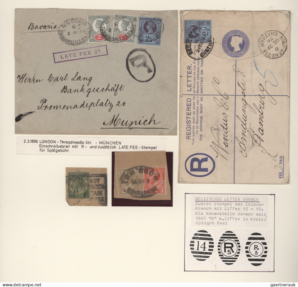 Great Britain - Post Marks: 1841 From Ca., BRITISH POSTMARKS, Collection With Mo - Postmark Collection