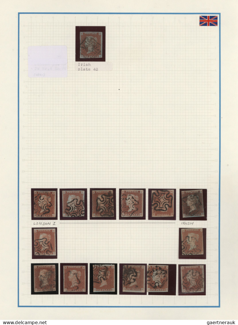 Great Britain - post marks: 1841 from ca., BRITISH POSTMARKS, collection with mo