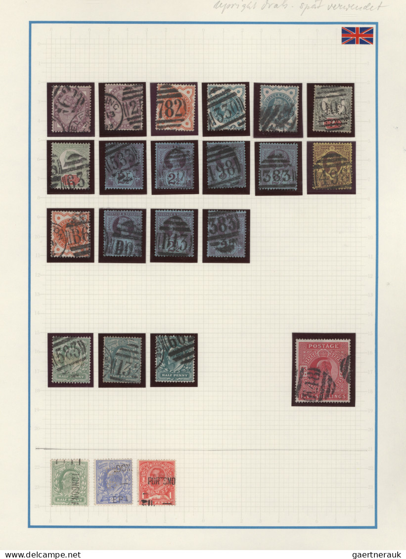 Great Britain - post marks: 1841 from ca., BRITISH POSTMARKS, collection with mo
