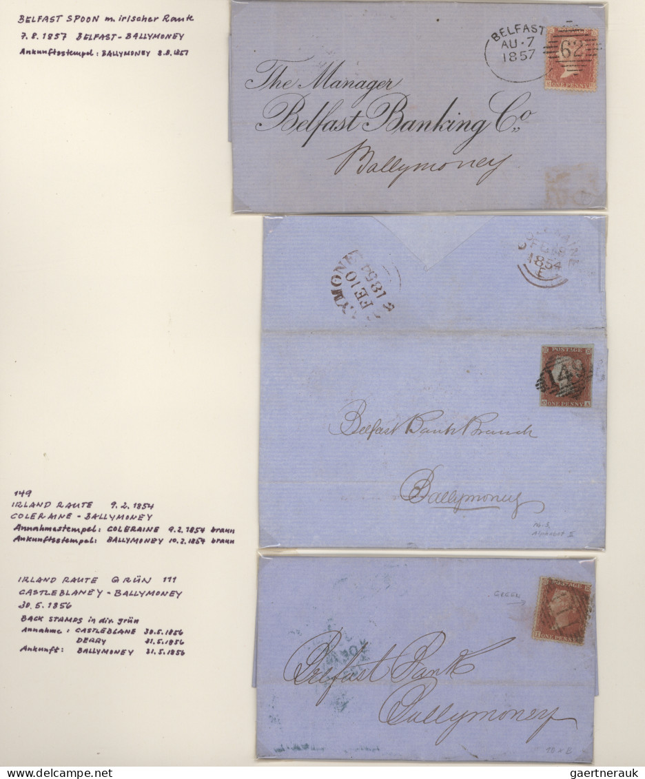 Great Britain - post marks: 1841 from ca., BRITISH POSTMARKS, collection with mo