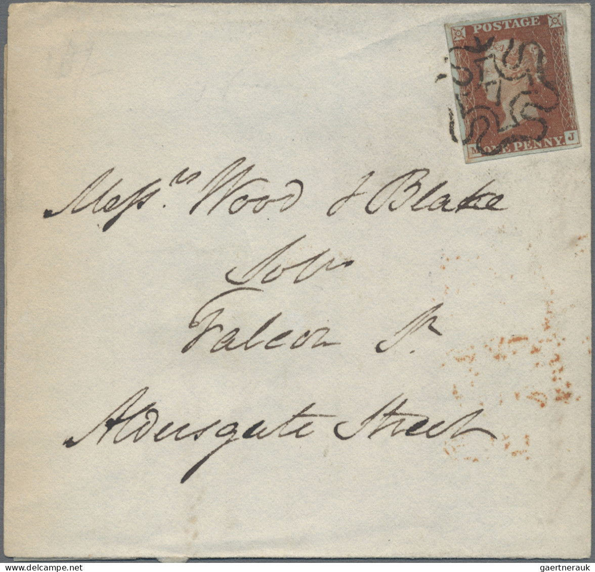 Great Britain - Post Marks: 1843, London, MALTESE CROSS With Number On 1d Red Br - Marcofilie