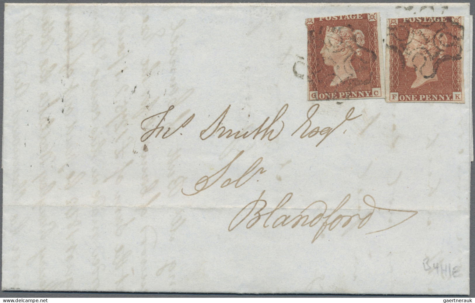 Great Britain - Post Marks: 1843, London, MALTESE CROSS With Number On 1d Red Br - Postmark Collection