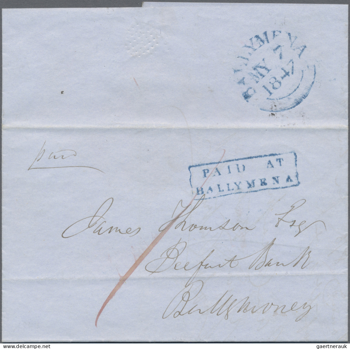 Ireland: 1740/1922 (ca.), Balance Of Apprx. 70 Entires, Thereof Approx. 50 Stamp - Brieven En Documenten