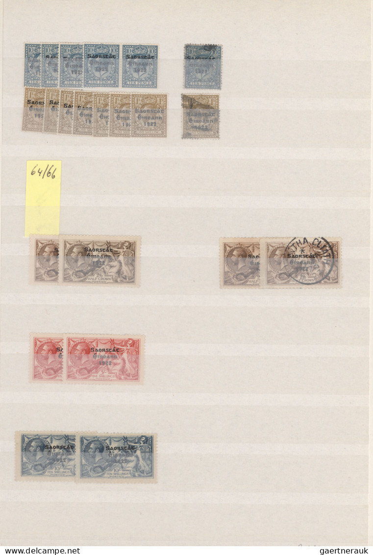 Ireland: 1922/1990's Dealers Stock In Two Stockbooks, Fine Mint And Used, From F - Usados