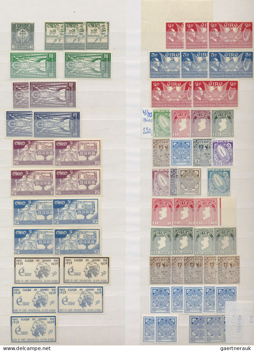 Ireland: 1922/2000 Comprehensive Stock Of Mint Stamps In A Big Stockbook, From F - Unused Stamps