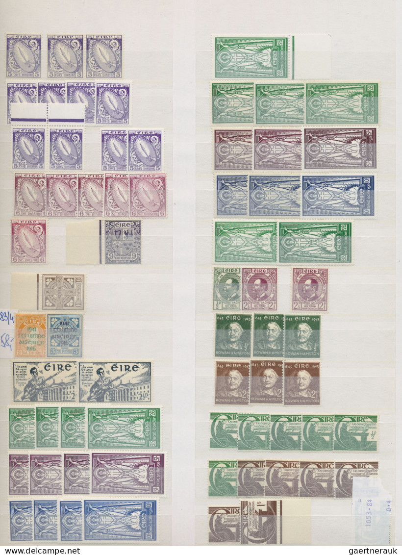 Ireland: 1922/2000 Comprehensive Stock Of Mint Stamps In A Big Stockbook, From F - Ongebruikt