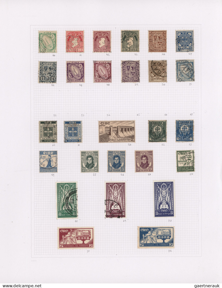 Ireland: 1922/2013, Used And Mint Collection In A DAVO Album Well Arranged On Ap - Gebraucht