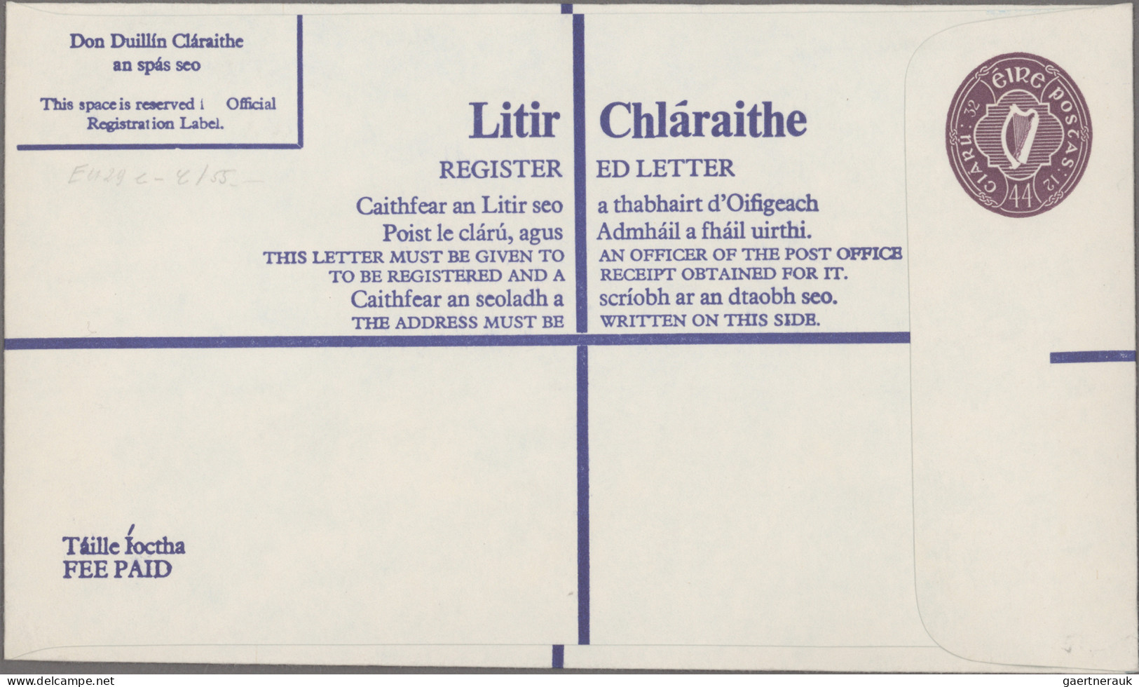Ireland: 1936/1996, lot of 14 covers/cards, thereof nine unused/unused stationer