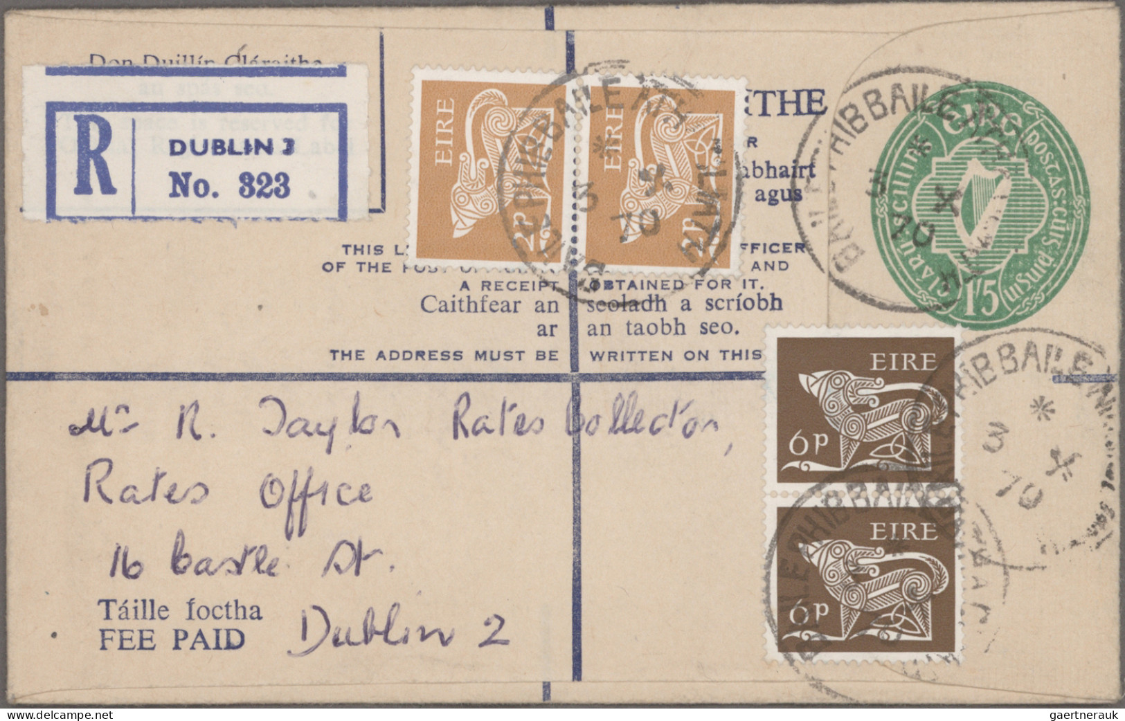 Ireland - Postal Stationery: 1966/1983 Postal Stationery Registered Envelopes: C - Interi Postali