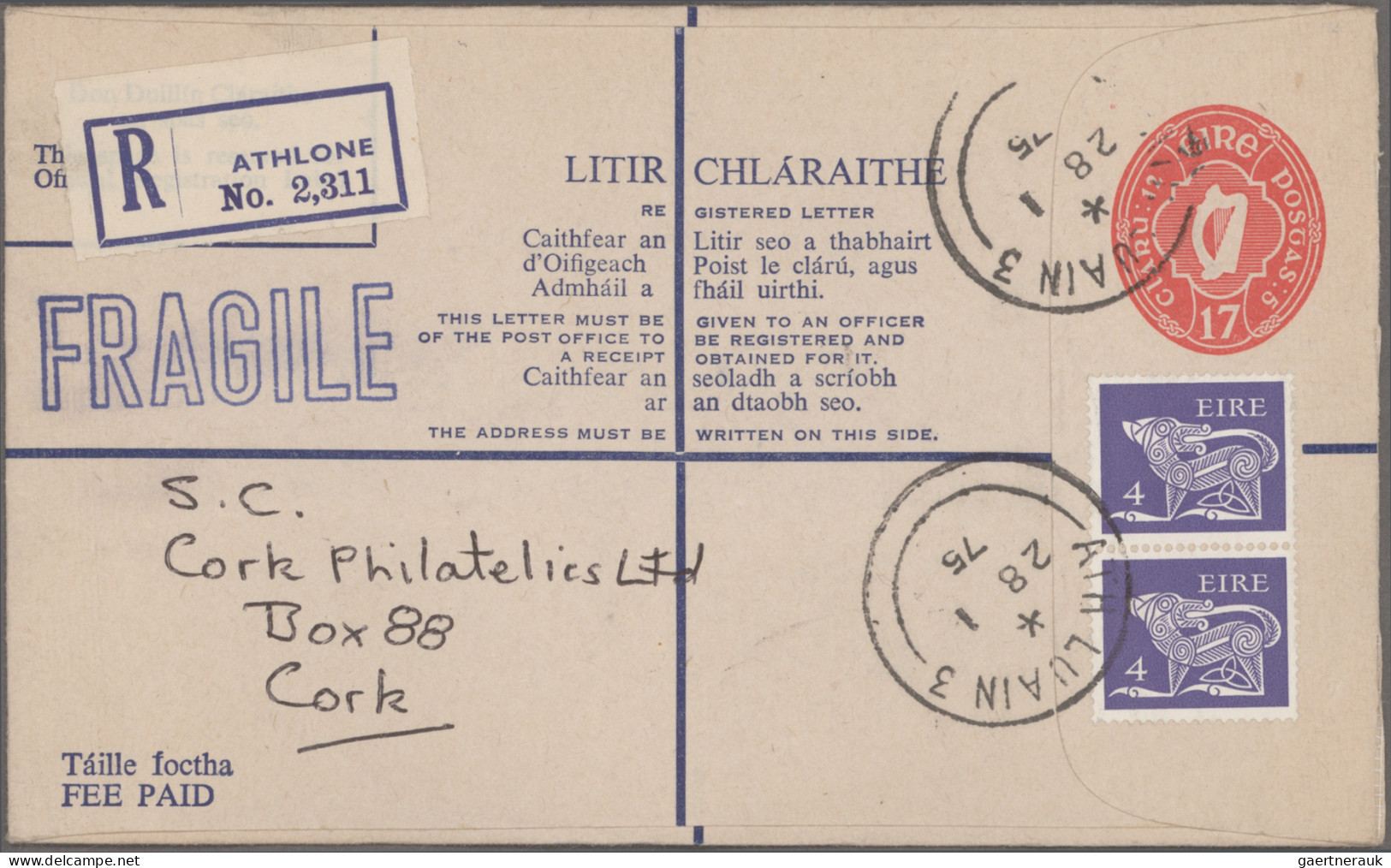 Ireland - Postal Stationery: 1966/1983 Postal Stationery Registered Envelopes: C - Postwaardestukken