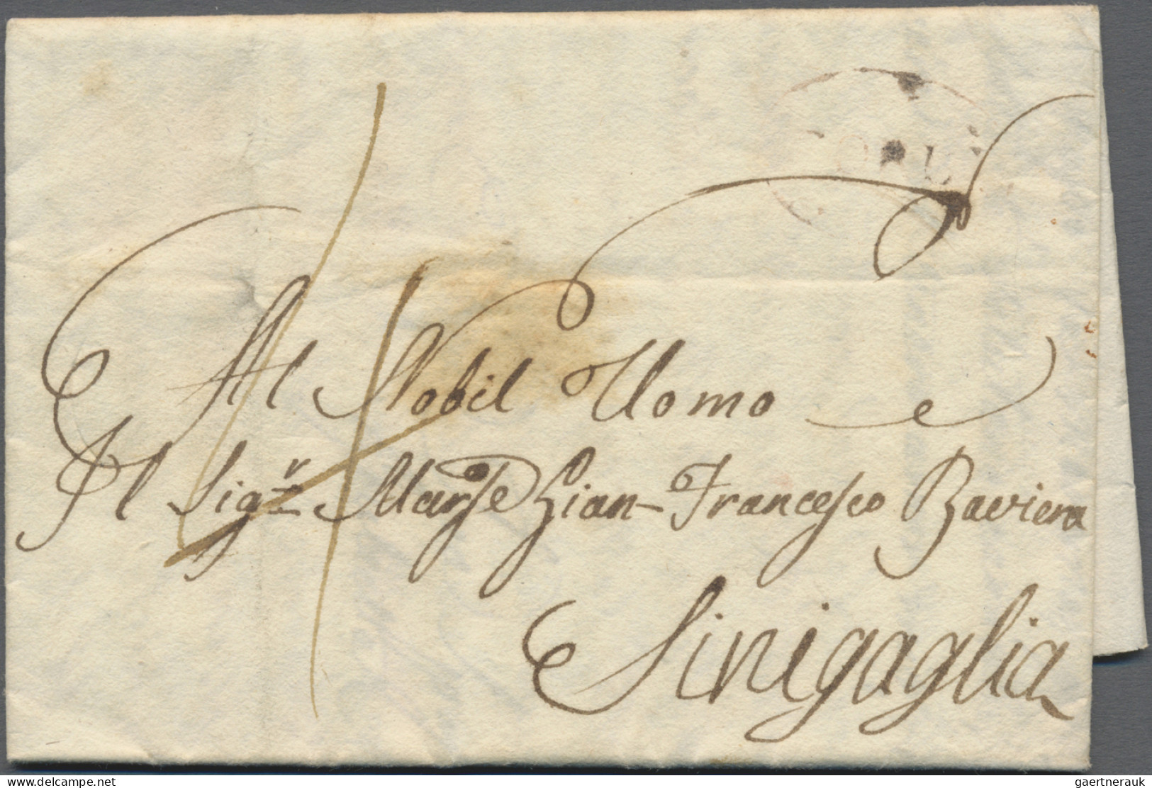 Italy -  Pre Adhesives  / Stampless Covers: 1780/1880 (ca.), Balance Of Apprx. 1 - 1. ...-1850 Prephilately