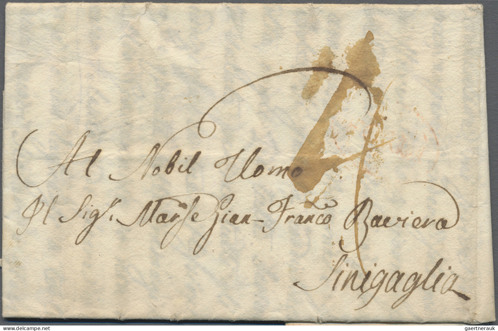 Italy -  Pre Adhesives  / Stampless Covers: 1780/1880 (ca.), balance of apprx. 1