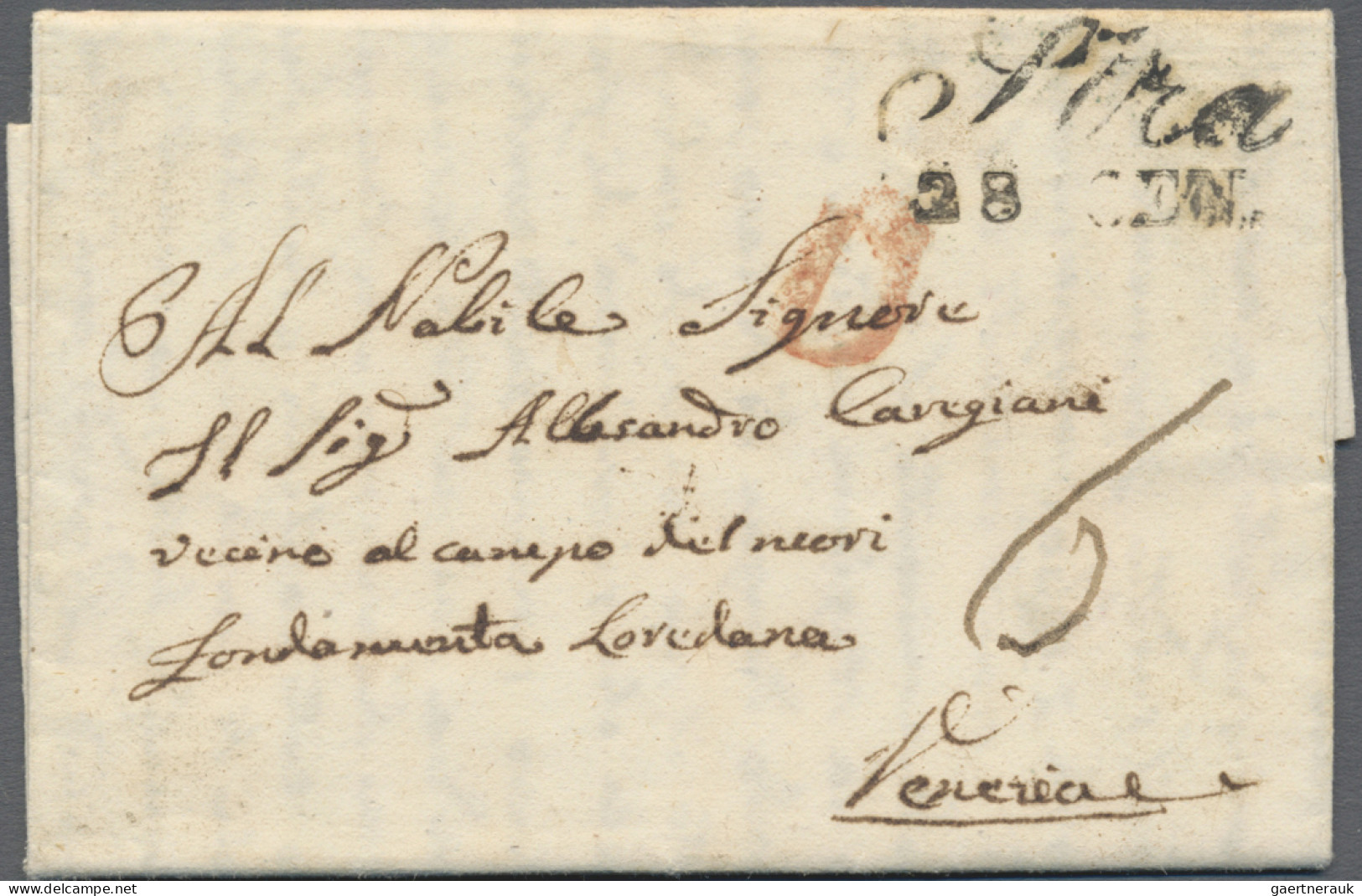 Italy -  Pre Adhesives  / Stampless Covers: 1780/1880 (ca.), balance of apprx. 1