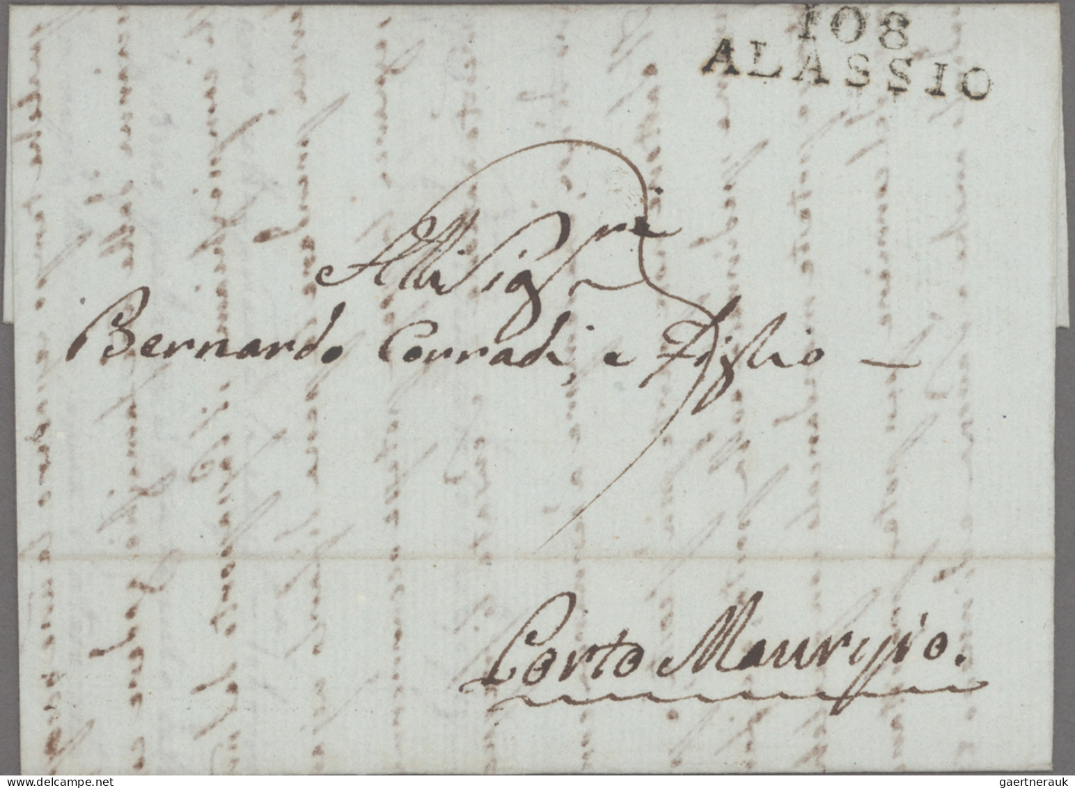 Italy -  Pre Adhesives  / Stampless Covers: 1800/1850 (ca), 8 Lighthouse Letter - ...-1850 Voorfilatelie