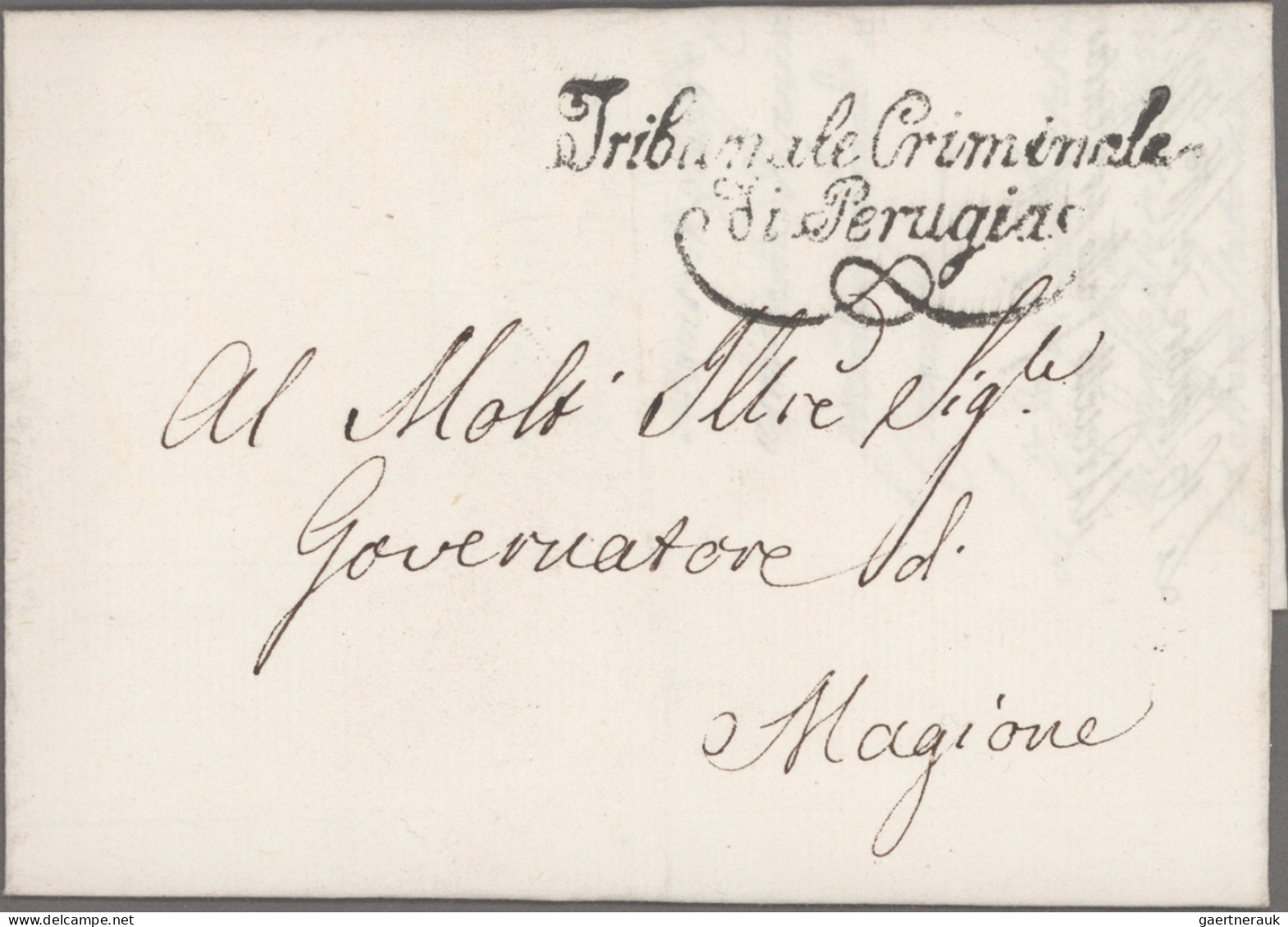 Italy -  Pre Adhesives  / Stampless Covers: 1800/1850 (ca), 8 Lighthouse letter