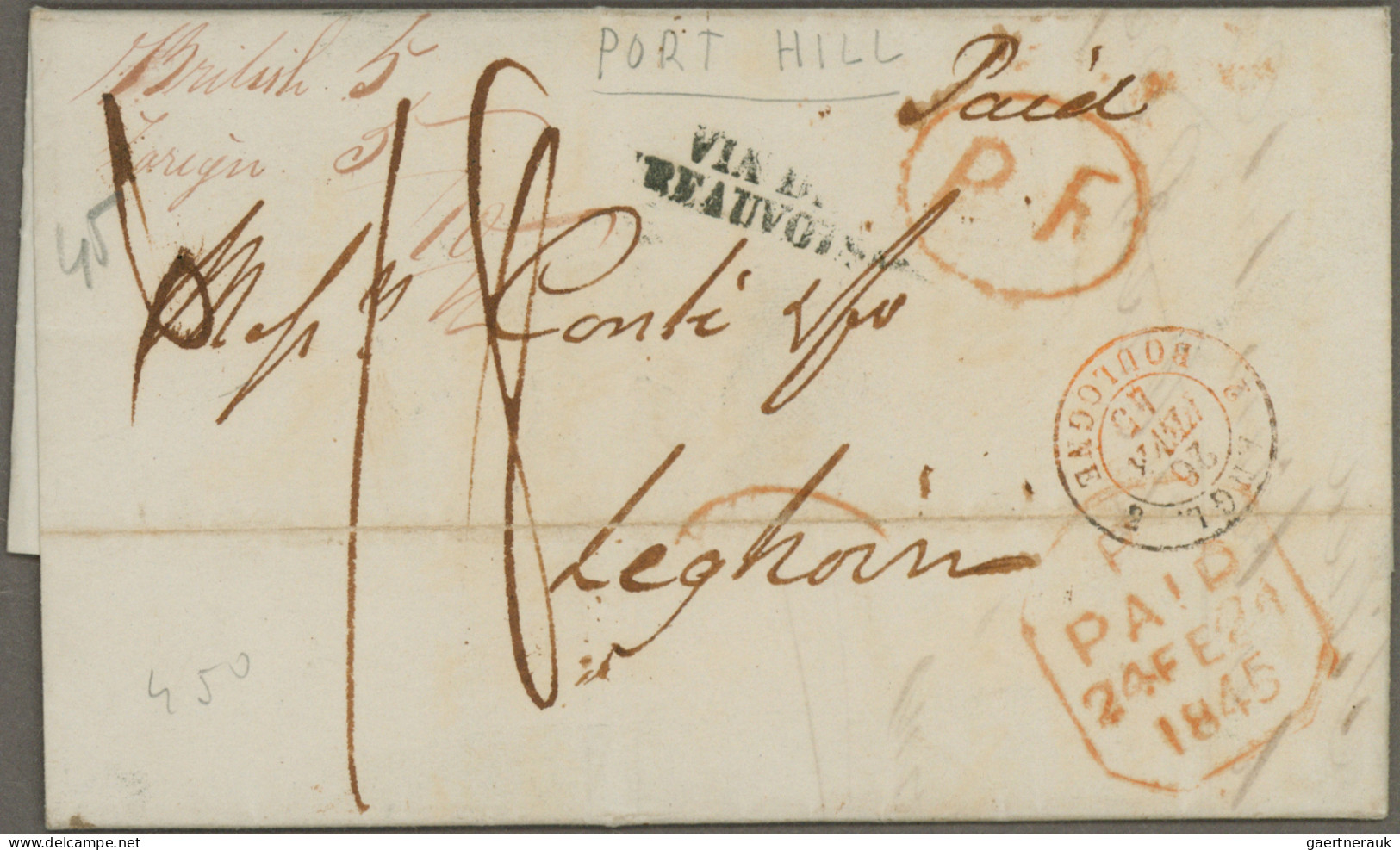 Italy -  Pre Adhesives  / Stampless Covers: 1840/1860, Over 30 Stampless Letters - 1. ...-1850 Prephilately