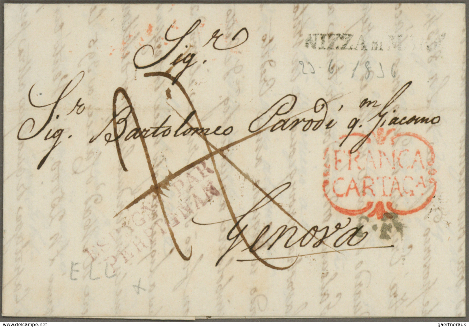 Italy -  Pre Adhesives  / Stampless Covers: 1840/1860, Over 30 Stampless Letters - 1. ...-1850 Prephilately