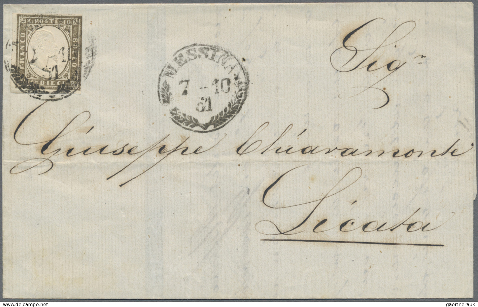 Italian States - Sardinia: 1855/1863, Interesting Collection With Ca.100 Used St - Sardinia