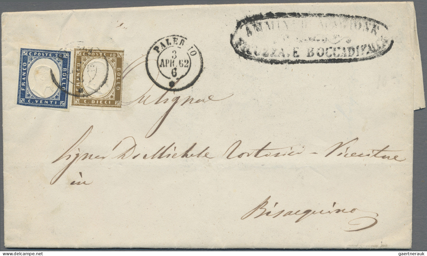 Italian States - Sardinia: 1855/1863, Interesting Collection With Ca.100 Used St - Sardinië