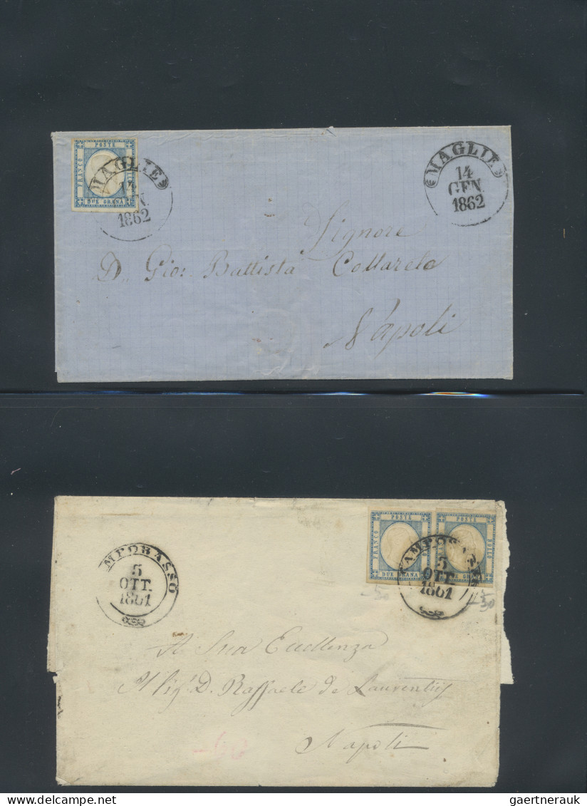 Italy: 1861/1862, PROVINCE NAPOLETANE, Collection With Ca.40 Stamps And Four Fra - Verzamelingen