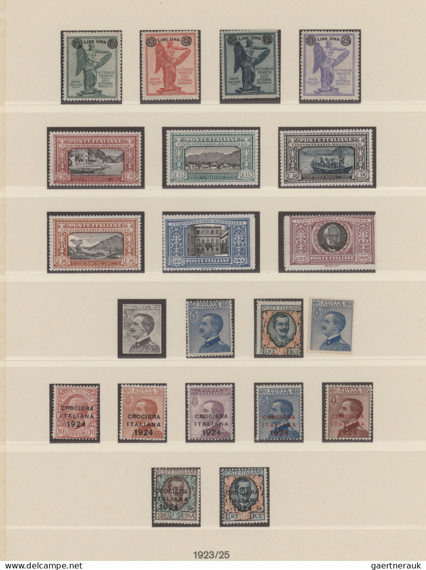 Italy: 1861/1943, Mint Collection In Two Lindner Hingeless Binders, Well Collect - Collections