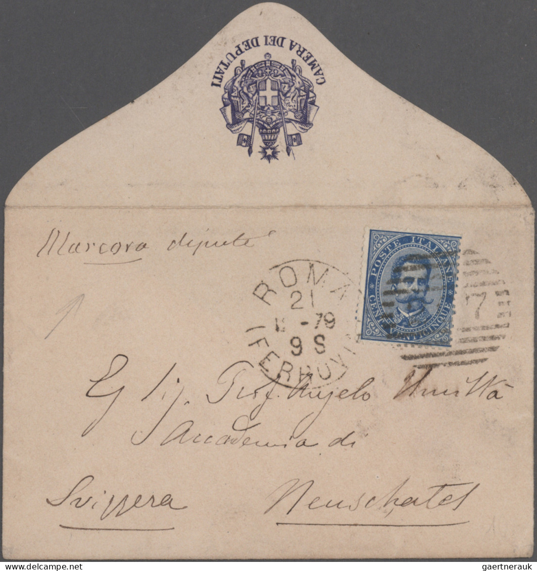 Italy: 1862/1897 Ca., Comprehensive Collection With Ca.200 Stamps And More Than - Lotti E Collezioni