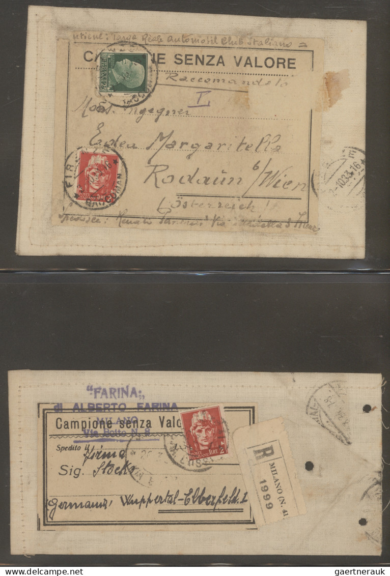 Italy: 1863/1999 (ca), "Cedola Di Commissione Libraria" (Book Orders), "Samples - Collections