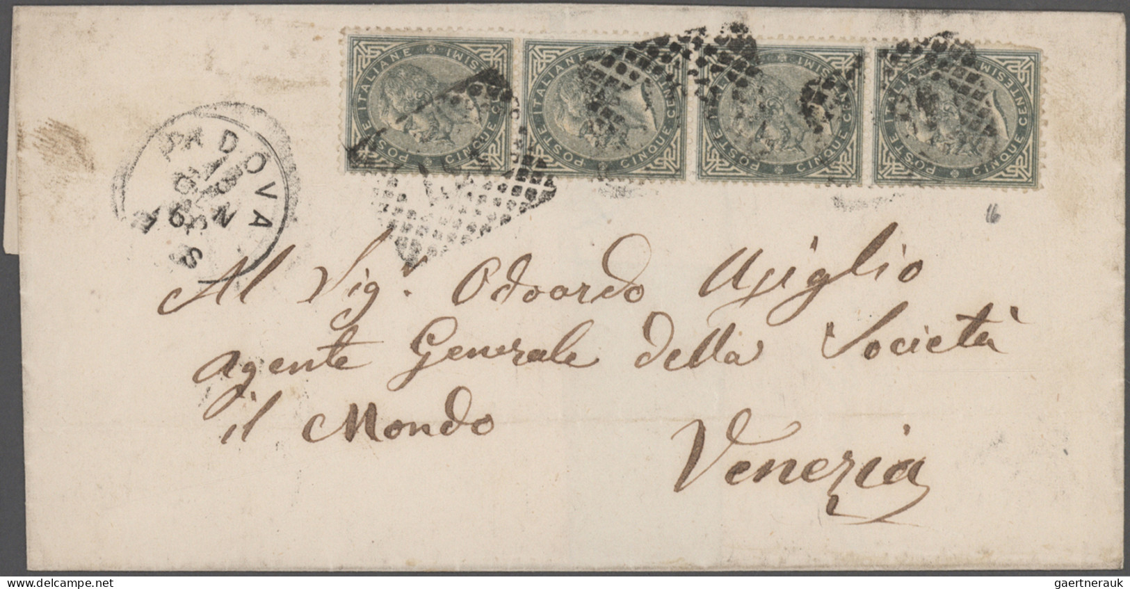 Italy: 1868/1958: Group Of 35 Covers, Postcards And Postal Stationery Items Incl - Colecciones