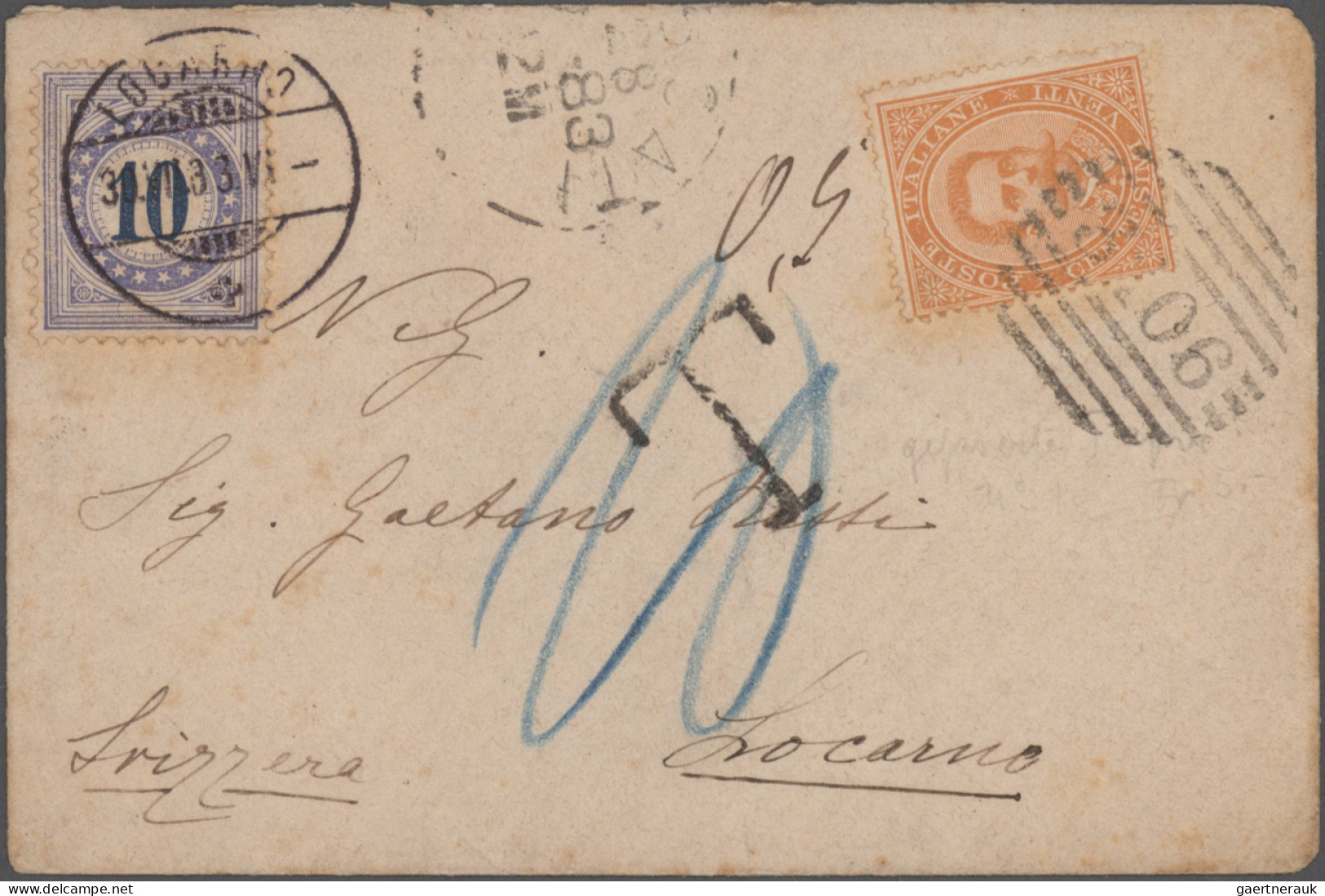 Italy: 1868/1958: Group Of 35 Covers, Postcards And Postal Stationery Items Incl - Colecciones